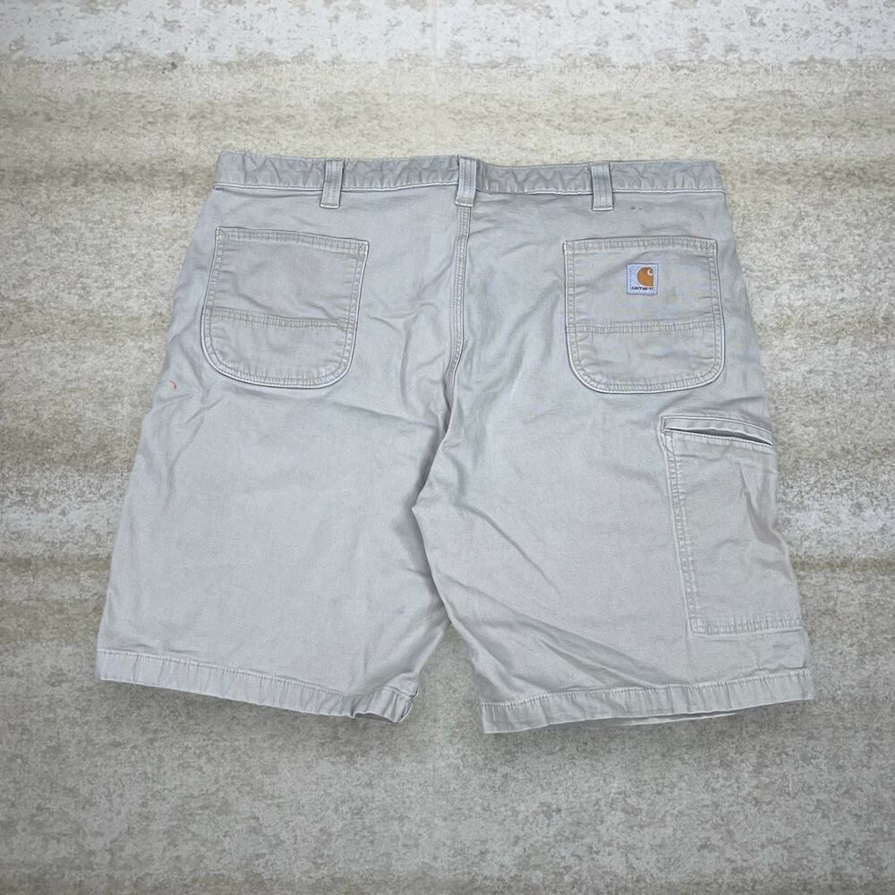 Vintage Y2K Carhartt Carpenter Shorts 44x10 Light Tan Cotton 10" Inseam